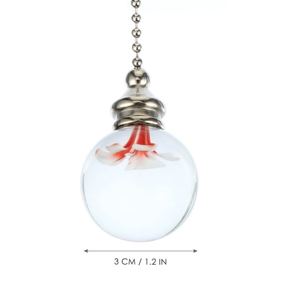 Raindrops Red Hanging Lamp Ornament Crystal Pull Chain for Home and Party