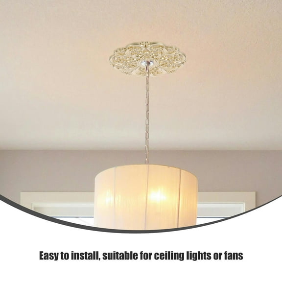 Raindrops European Style Plastic Ceiling Medallion Round Base Decorative Light Medallion for Home Lighting Elegant European Style