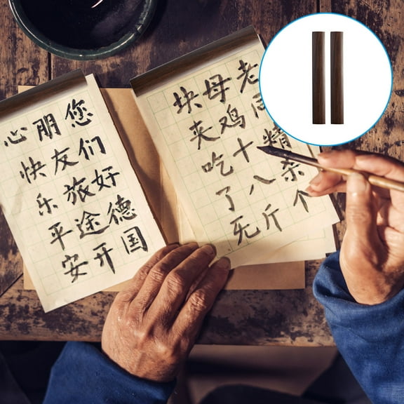 SHINYPASING Calligraphy Paper Weights Light Brown 1 Pair 11.8X1.8X1.0In