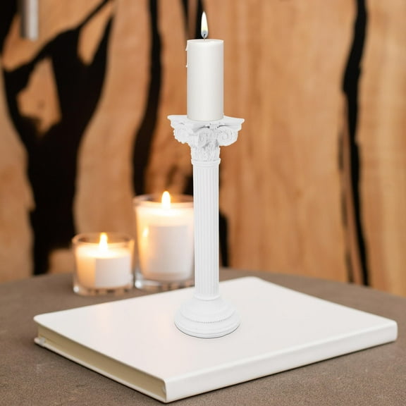 Raindrops Stylish Roman Pillar Candle Holder Ornament Resin Candle Base for Desktop and Tabletop Decor Miniature Roman Column for Photography