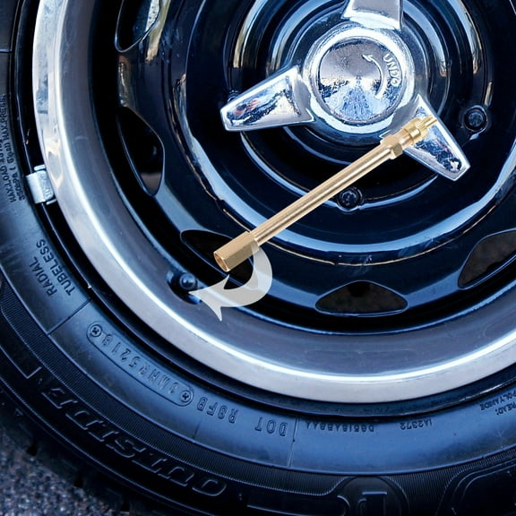 FOMIYES Straight Tire Valves Extension Adapter for Car Use with Built in Spool Easy Inflation