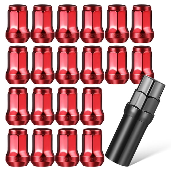Raindrops External Nut Lug Covers Replacement Caps Car Tire Nuts Red