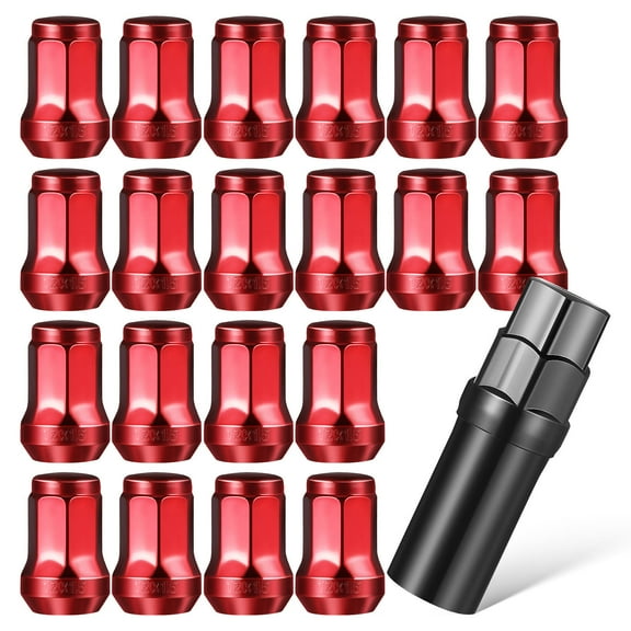 Raindrops External Nut Lug Replacement Caps Wheel Covers Nuts Red