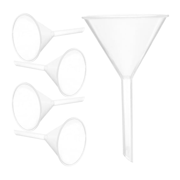 Raindrops Extra Long Stem Funnels 5Pcs Plastic Kitchen Accessories for Pouring Liquids in Cooking