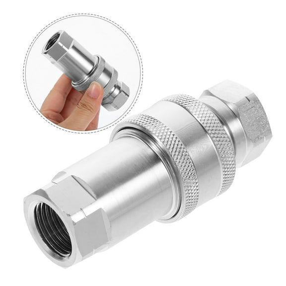 Raindrops FRCOLOR 1 Set Hydraulic Quick Connect Coupling with Cover 1/2 Inch NPT Quick Disconnect Coupler
