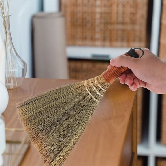 LABRIMP 3-Pack Indoor Brooms with Ergonomic Handles for Hardwood, Tile, Marble Floor Cleaning and Sweeping