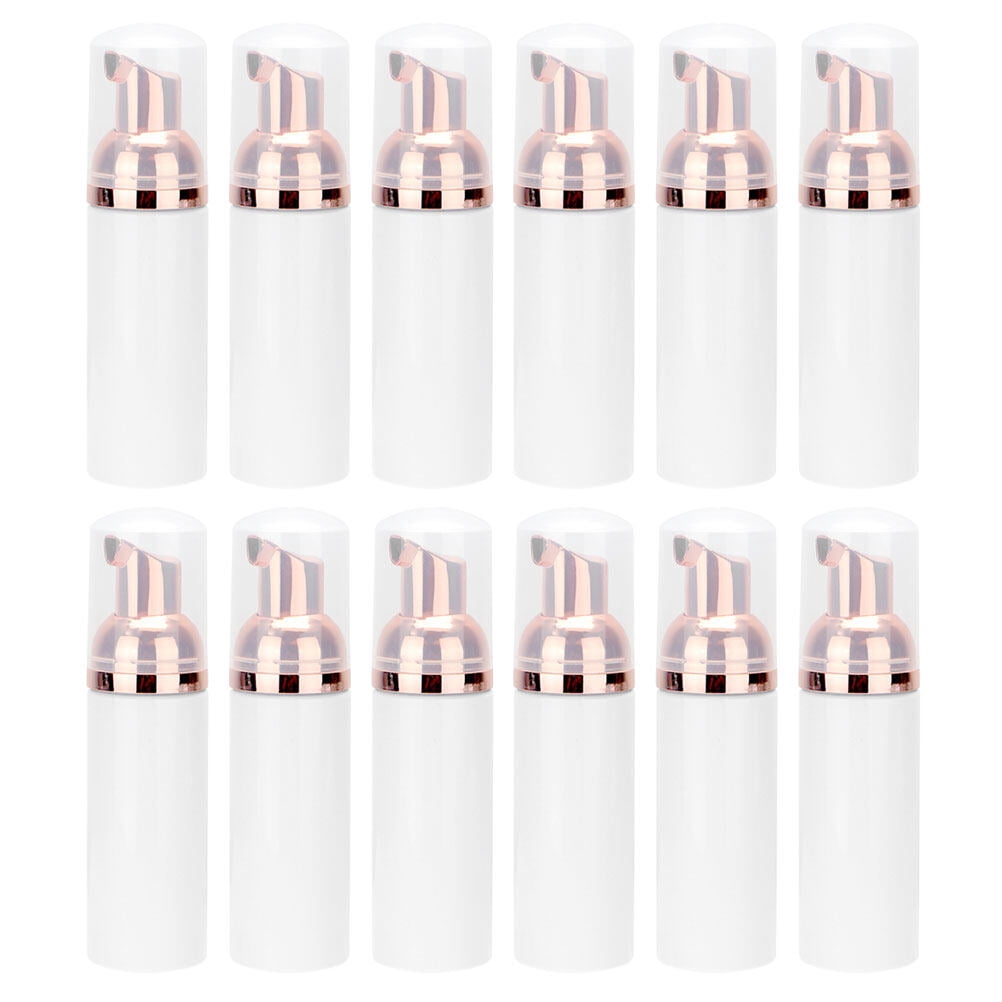 Raindrops Facial Foaming Bottles for Travel Portable Dispenser 12 Pieces 30ml PET Transparent