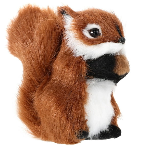 Raindrops Mini Squirrel Plush Toy Brown Forest Animal Simulation for Kids and Adults 1 Set