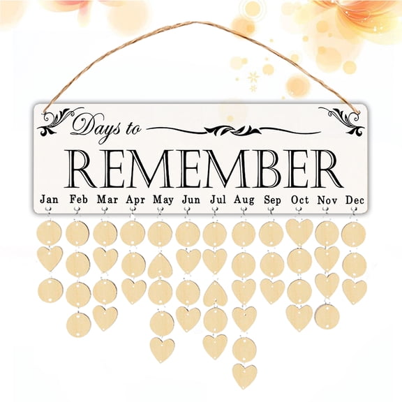 Raindrops  Family Birthday Board Reminder Plaque Decoration Markers Beige