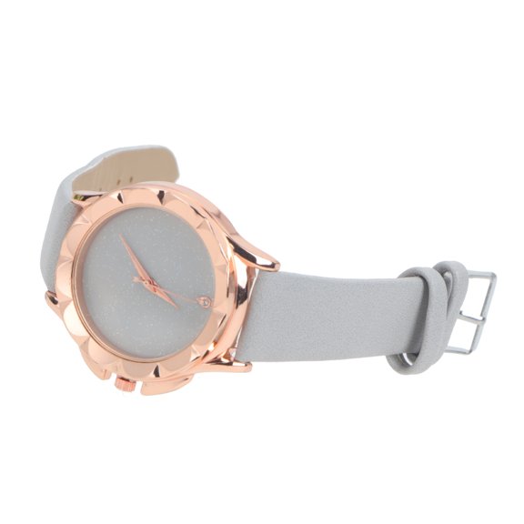 Raindrops Fashion Quartz Watch for Wearing Grey Durable Band with Stainless Steel Buckle