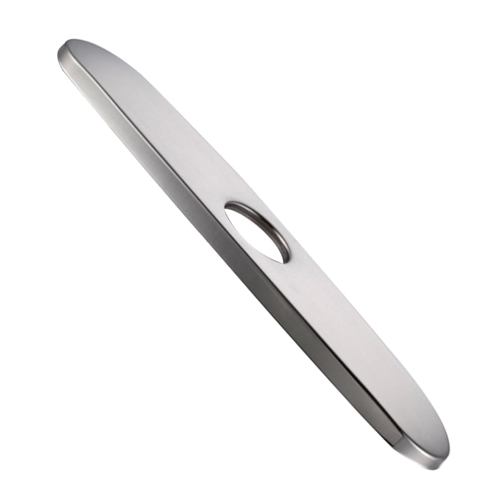 10 In. X 2.56 In. X 0.37 In. Stainless Steel Kitchen Sink Faucet Hole Cover Deck Plate Escutcheon In Oil Rubbed Bronze Vcc07rb