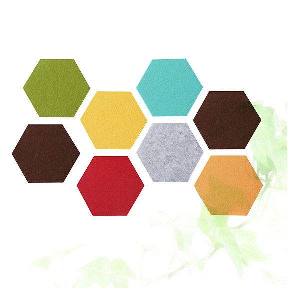 FOMIYES 8Pcs Multifunctional Felt Wall Sticker Hexagon Shape for Decoration Use