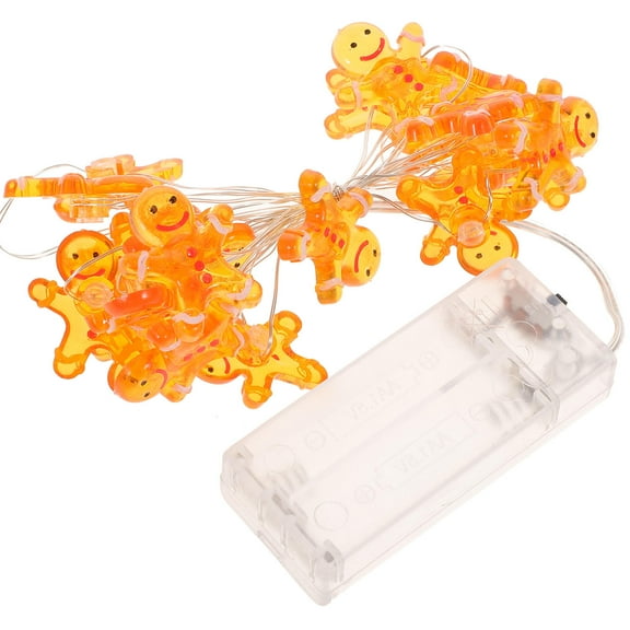 Raindrops Christmas Gingerbread String Lights Warm White 1Pc 11.8X3.5X2.2In