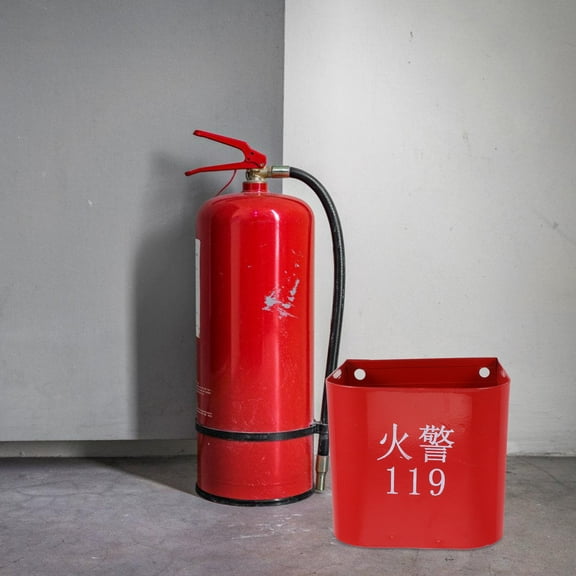 Raindrops Fire Hydrant Box For Home Safety 1Set Red Iron Fire Extinguisher Base Box