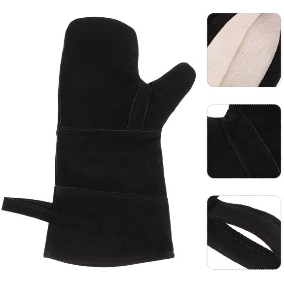 Raindrops  Fire-resistant Materials Kitchen Mitts Fireplace Work Black