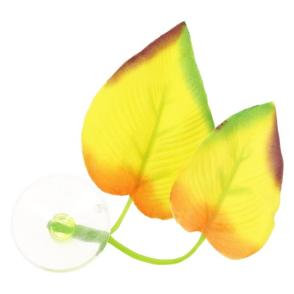 Raindrops Fish Tank Accessory Betta Fish Resting Leaf Pad Silicone Yellow 1 Set