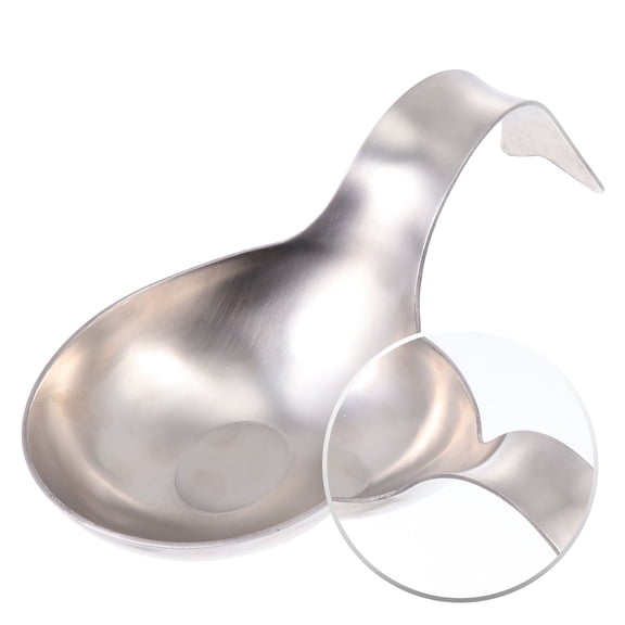Raindrops  Fish-shaped Spoon Tray Kitchen Dish Holder for Stove Silver