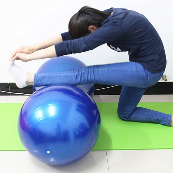 FOMIYES Thicken Blue Exercise Ball for Balance Strength and Flexibility Workouts