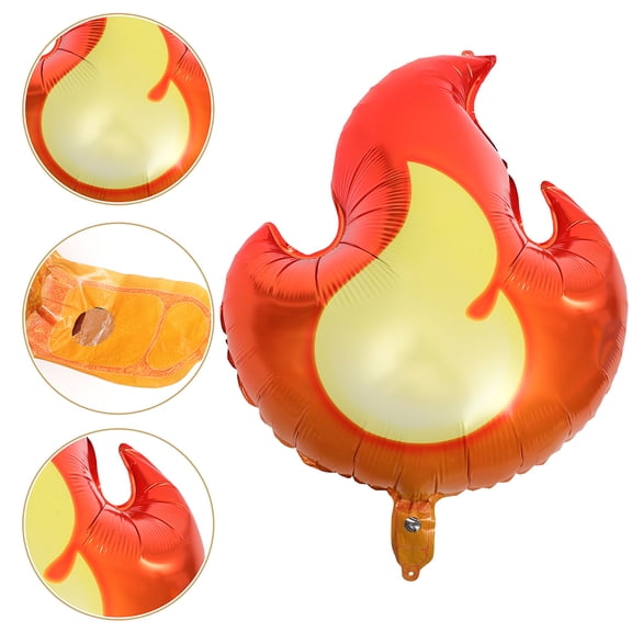 Raindrops 6Pcs Flame Party Balloons Red Aluminum Film Balloon Decorations for Birthday Parties