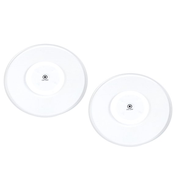 Raindrops Flashing Coaster with LED Light for Cups Transparent Acrylic Mat Easy to Install Battery Powered 2 Pieces