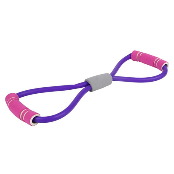 Raindrops Flat Latex Elastic Resistance Band for Resistance Training Pilates and Physical Therapy (Purple)