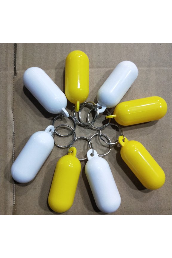 Floating Key Chain with ABS Material for Water Sports and Outdoor Activities 3Pcs White