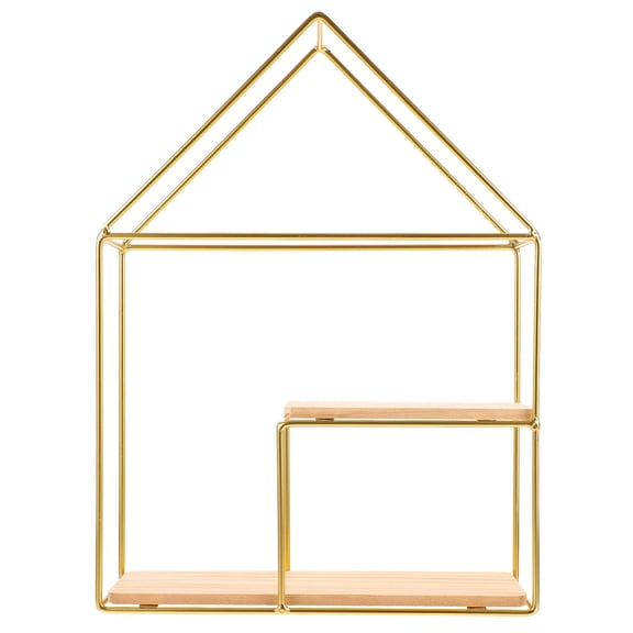 Raindrops Floating Shelves For Wall Kitchen Storage Shelf Decor Gold Living Room Golden