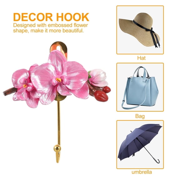 Raindrops Floral Decor Flower Hook Easy to Install Living Room
