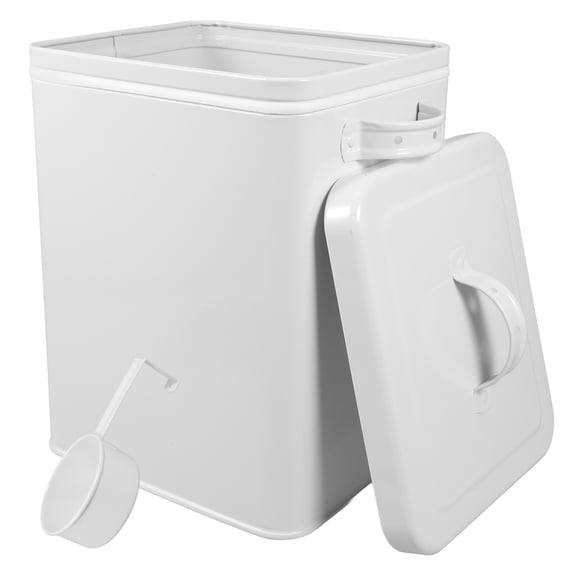FOMIYES Rice Bin Storage Container White Stainless Steel 1 Bucket