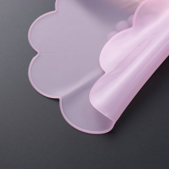 Raindrops Flower Shape Silicone Bowl Covers Stretch Wraps Reusable Expandable Food Lids (Light Pink)