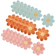 Raindrops Flower Shaped Disposable Paper Plates for Home Parties with Assorted Colors 30 Pieces