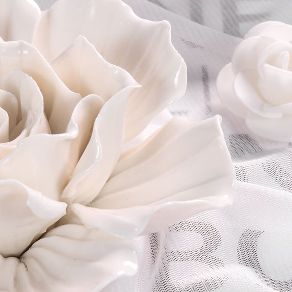 Raindrops Flower Wall Sculpture White Three-dimensional Decoration