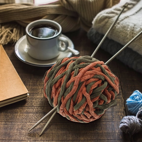 Raindrops Multicolor Chenille Yarn for Hand Crochet Knit Soft Yarn for Winter Projects