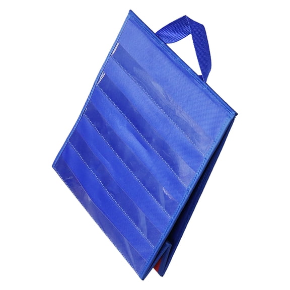 Raindrops Table Pocket Chart Made of Oxford Cloth and PVC with Transparent Pockets for Classroom Teaching