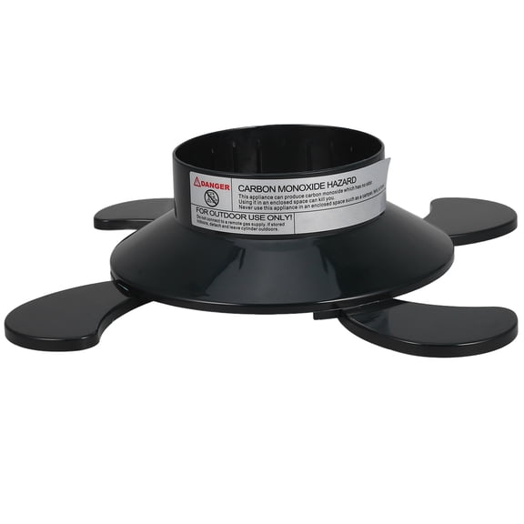 Raindrops Foldable Propane Cylinder Bracket Stand for Heater with Tip Nozzle, Portable Black Support Holder