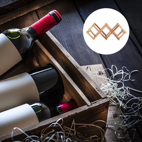 Raindrops Foldable Wine Cabinet Display Bar Shelf Holder Wall Mounted LED Brown