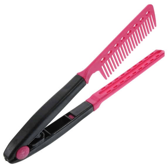 Raindrops Folding Hairdressing Straightener Comb V Shaped Hair Straightening Comb for Salon