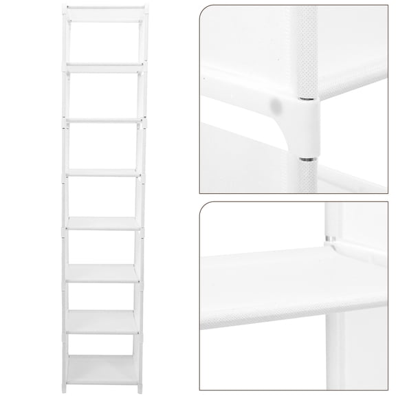 Raindrops  Folding Shoe Rack Slots Storage Racks Shelves Holder Man White