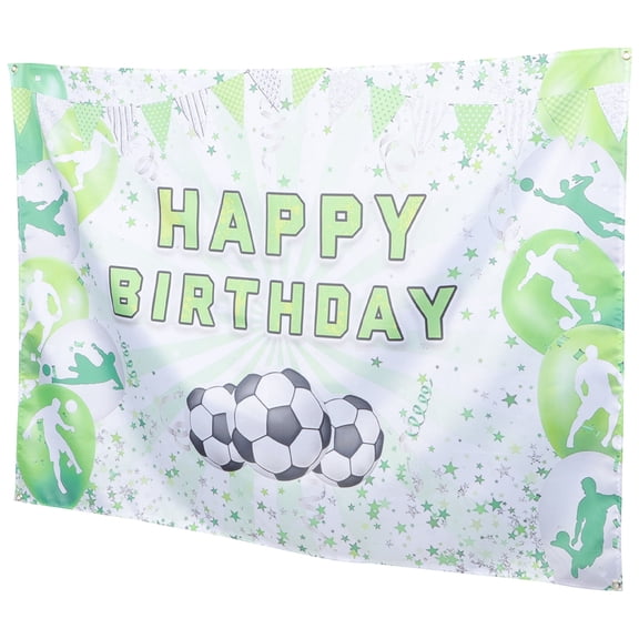 Raindrops Football Theme Birthday Decorations Cartoon Photo Backdrop Polyester 1Pack 59x39in