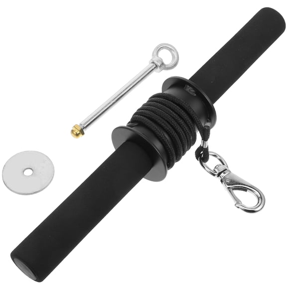 FOMIYES Forearm Roller Grip Strength Trainer Black - 1 Set Muscle Building Equipment for Arm and Wrist Workout