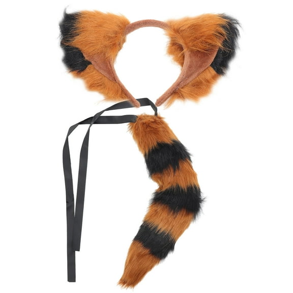 Raindrops Fox Ears Headband Set Dog Costume Furry Headbands Bridegroom