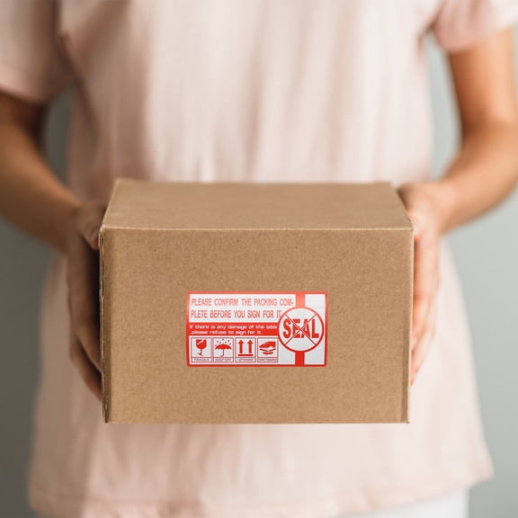 Raindrops Shipping Care Fragile Sticker Red Paper Label for Corrugated Cartons and Pallets