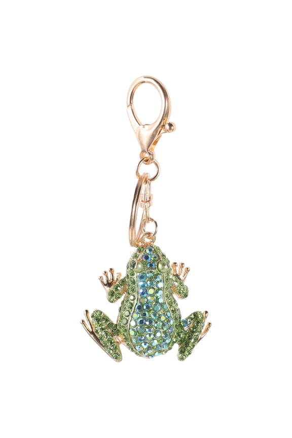 Frog Keychain for Women Made of Alloy in Green Color for Decoration Lightweight and Durable 1.5 Inches