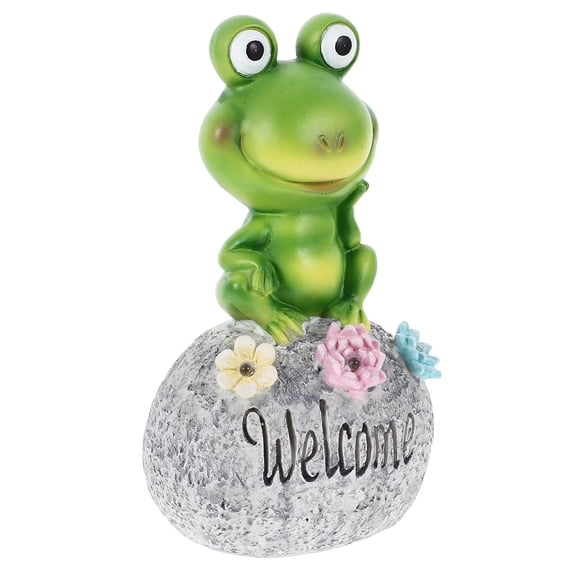Raindrops  Frog Plush Outdoor Solar Garden Decorative Light Micro Scene
