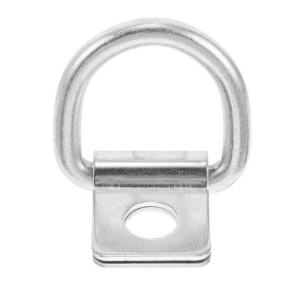 Raindrops Front Tow Hook Weldable D Rings 1Pcs Galvanized Iron Silver 8.0X5.3X1.5In For Transportation Towing