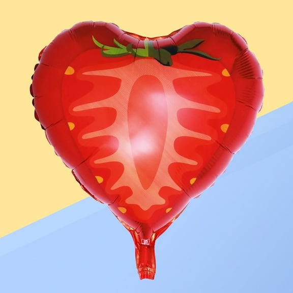 Raindrops Fruit Aluminum Foil Balloon DIY Party Metallic Mylar Balloons Decorations 46cm (Strawberry)