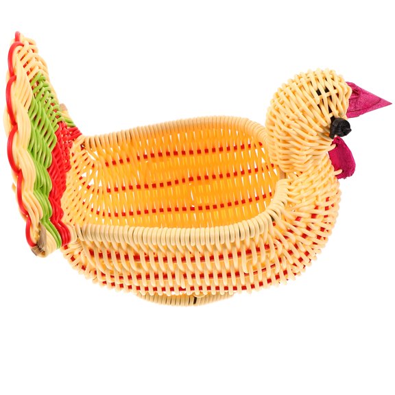Raindrops Fruit Storage Tray Imitation Rattan Bread Container Reusable Fruit Organizer Basket
