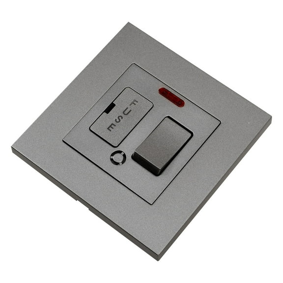 Raindrops Fused Switch For Kitchen Wall Mounted Fused Switch Grey Square 1Pack 3.4X3.4X1.2In