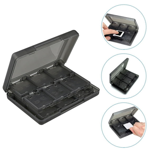 Raindrops Travel Game Cards Storage Case Black 1Pack 5X3.5X0.9In