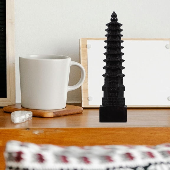 Raindrops Garden Decor Wooden Tower Design Sculpture Home Accents Feng Shui Decoration Office